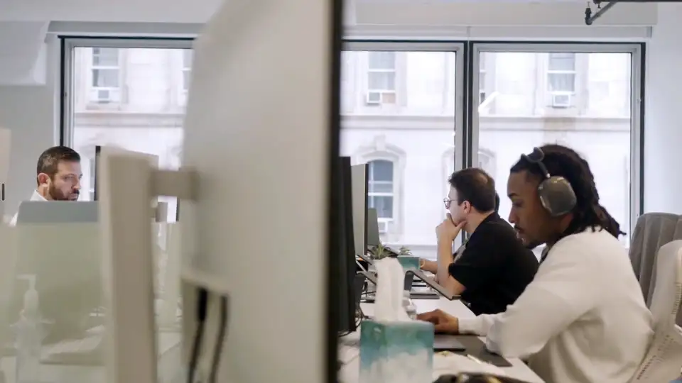 Consultants working in an office