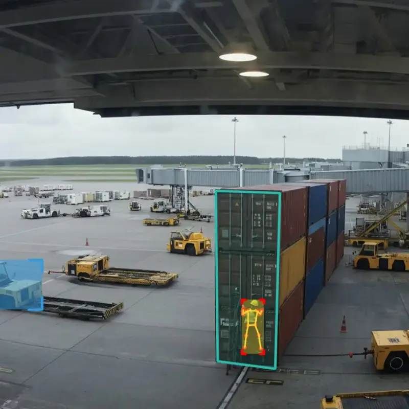 Suspended cargo handling at a terminal