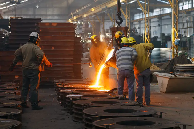 Hot material and heat exposure near a kiln