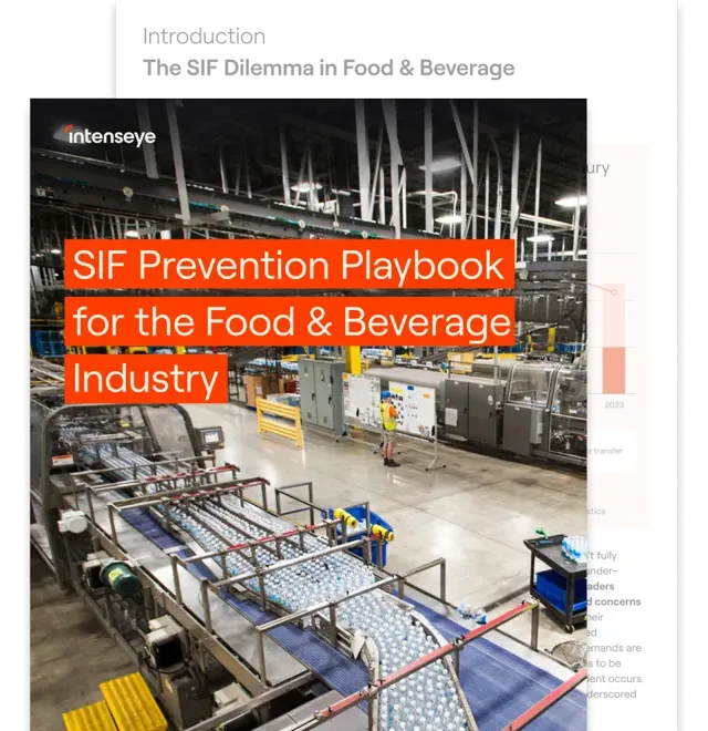 SIF Prevention Playbook for the Food & Beverage Industry cover