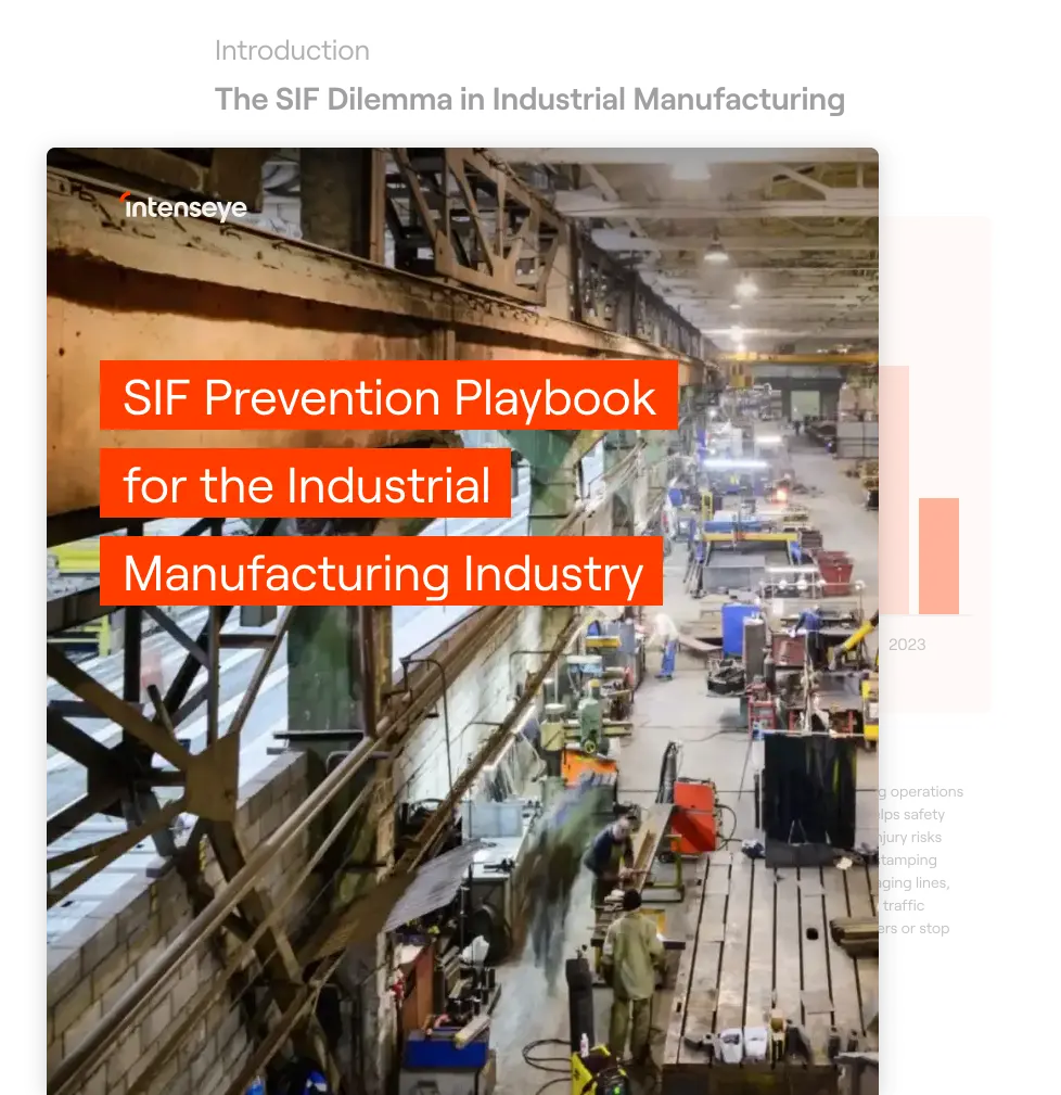 SIF Prevention Playbook for the Industrial Manufacturing Industry cover