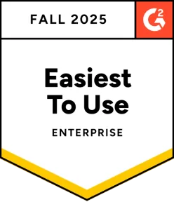 G2 Fall 2025 — Easiest To Use, Enterprise